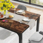 Table à manger rectangulaire moderne de 79 pouces pour 6 à 8 personnes - 78,74 L x 39,37 l x 30,31 H