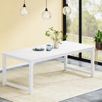Table à manger rectangulaire moderne de 79 pouces pour 6 à 8 personnes - 78,74 L x 39,37 l x 30,31 H