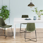 Table à manger rectangulaire moderne de 79 pouces pour 6 à 8 personnes - 78,74 L x 39,37 l x 30,31 H
