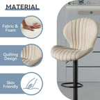 Lot de 2 tabourets de bar modernes en tissu avec cadre en fer