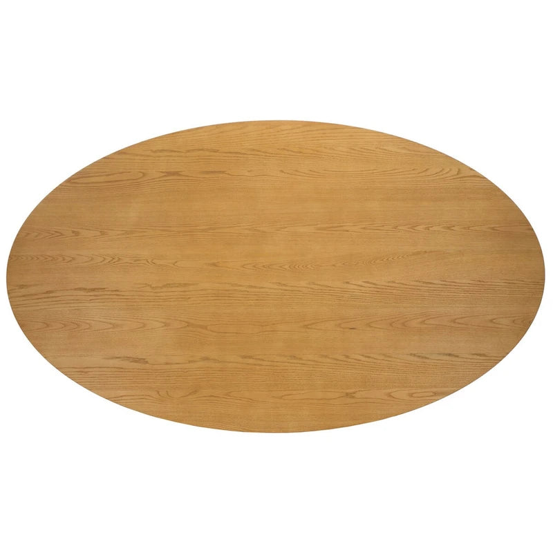 Table de salle à manger ovale en bois naturel – 200 cm de large x 117 cm de profondeur x 76 cm de haut