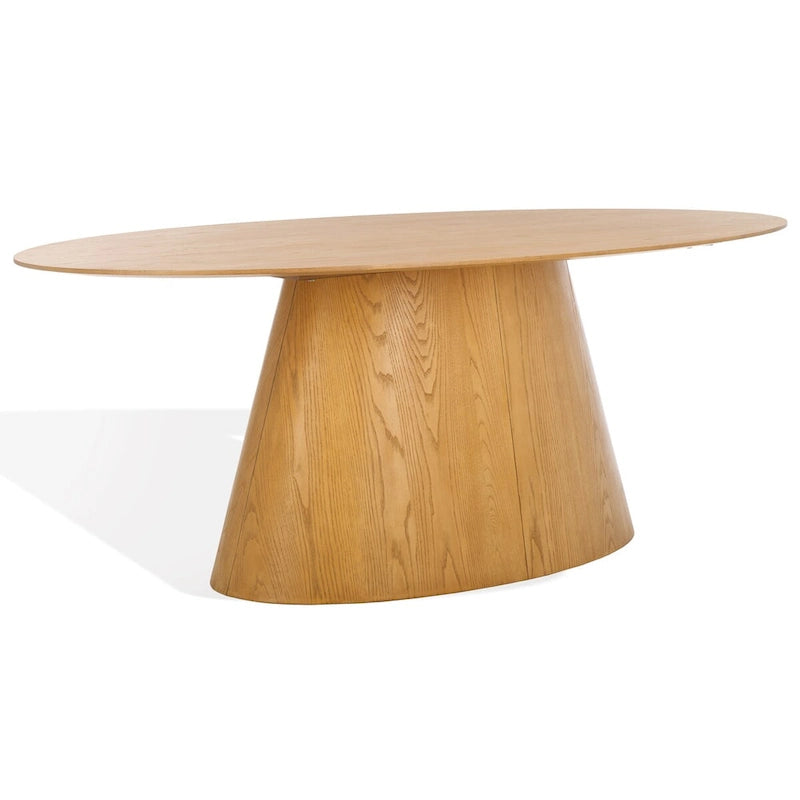 Table de salle à manger ovale en bois naturel – 200 cm de large x 117 cm de profondeur x 76 cm de haut
