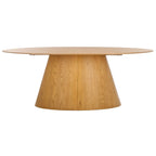Table de salle à manger ovale en bois naturel – 200 cm de large x 117 cm de profondeur x 76 cm de haut