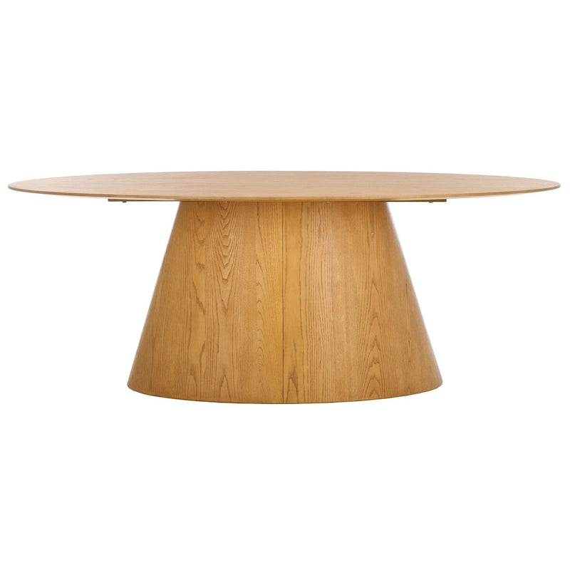 Table de salle à manger ovale en bois naturel – 200 cm de large x 117 cm de profondeur x 76 cm de haut