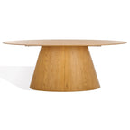 Table de salle à manger ovale en bois naturel – 200 cm de large x 117 cm de profondeur x 76 cm de haut