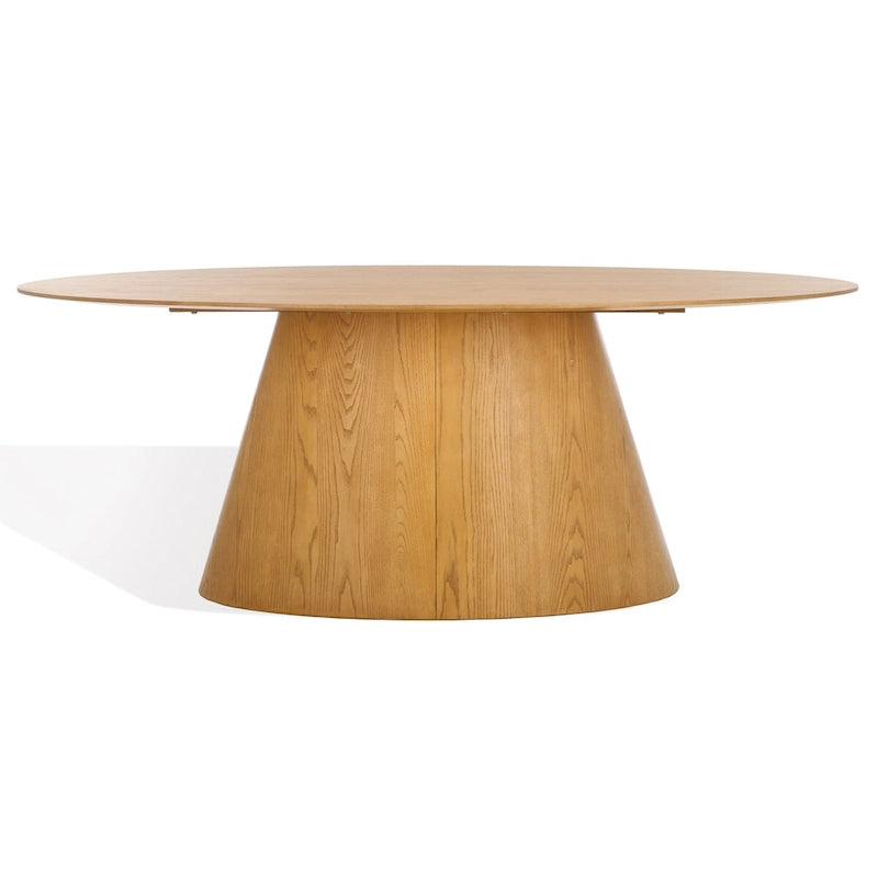 Table de salle à manger ovale en bois naturel – 200 cm de large x 117 cm de profondeur x 76 cm de haut