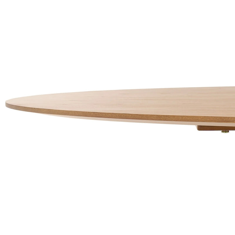 Table de salle à manger ovale en bois naturel – 200 cm de large x 117 cm de profondeur x 76 cm de haut